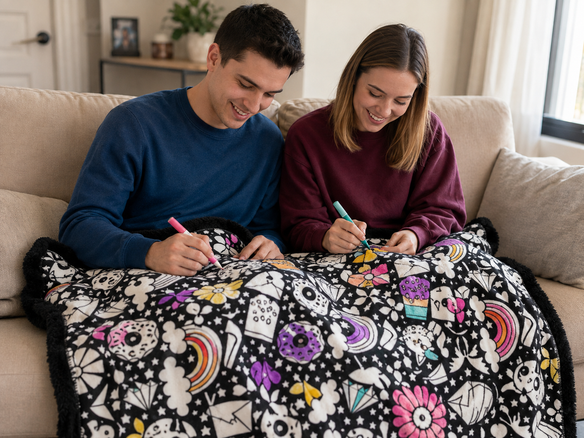CozyCanvas™ Boyanabilir Battaniye
